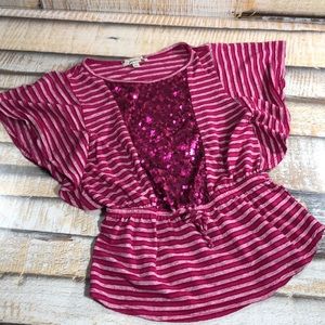 Speckles Kids sequence Shirt Sleeve Shirt Sz XL